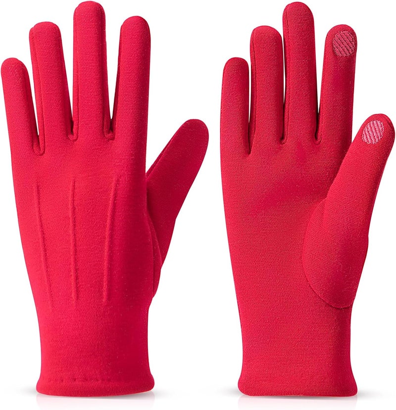 Beehow Store Women gloves cold weather touch screen glove warm fleece lining for driving cycling skiing - Image 1